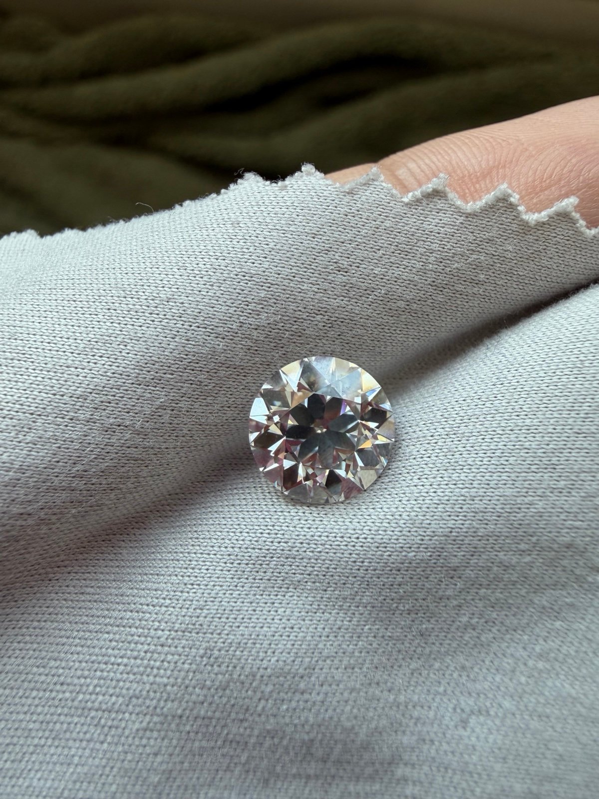 2.56 CT old European cut lab diamond