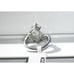 Size 10, STAINLESS STEEL Large Marquise Cubic Zirconia Ring
