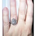 Size 10, STAINLESS STEEL Large Marquise Cubic Zirconia Ring