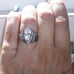 Size 10, STAINLESS STEEL Large Marquise Cubic Zirconia Ring