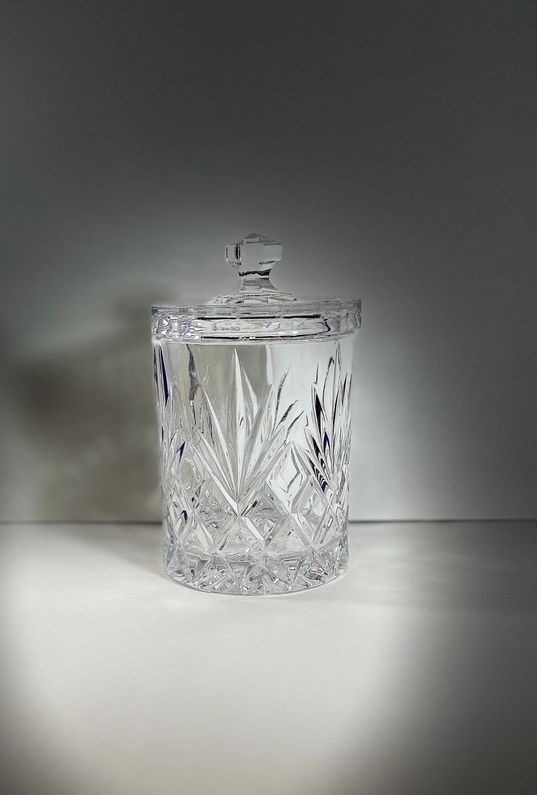 Czech Bohemia Crystal Canister with Lid