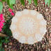 Doily handmade new crochet table mat beige round 15.75” AG0805