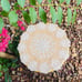 Doily handmade new crochet table mat beige round 15.75” AG0805