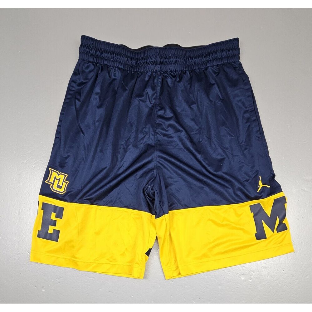 Nike Jordan Marquette University Authentic Basketball Team Shorts Mens XL.