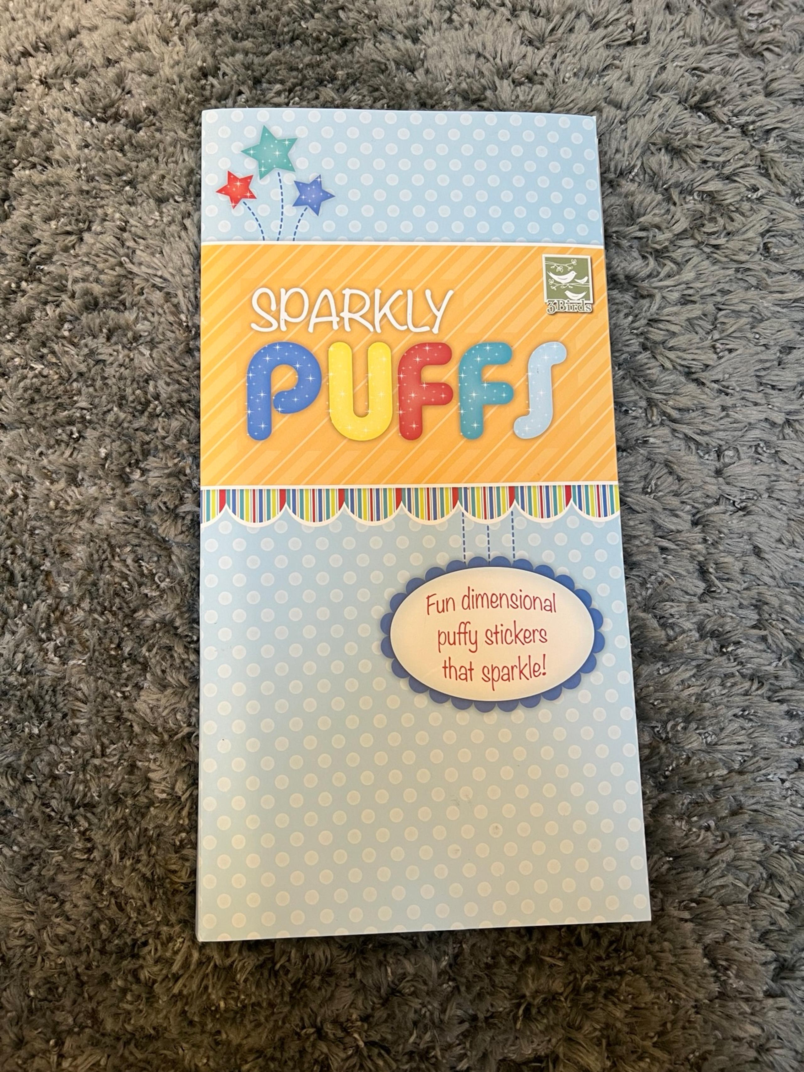3 Birds Sparkly Puffs Sticker Kit