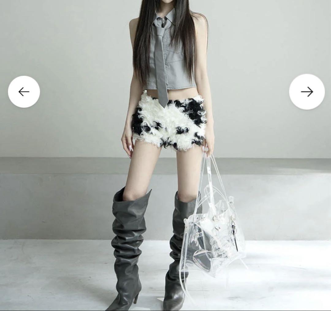 THEREDTHREAD / ザレッドスレッド】S ring biker shorts cow