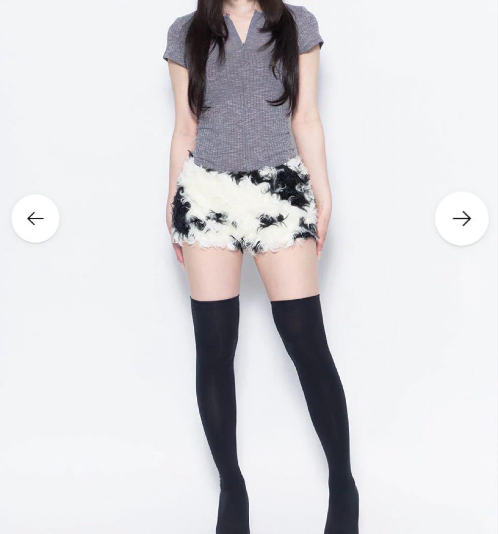 THEREDTHREAD / ザレッドスレッド】S ring biker shorts cow
