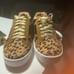 Johnny Was Womens Olivia Leopard Suede Embroidered Sneakers Size 6.5