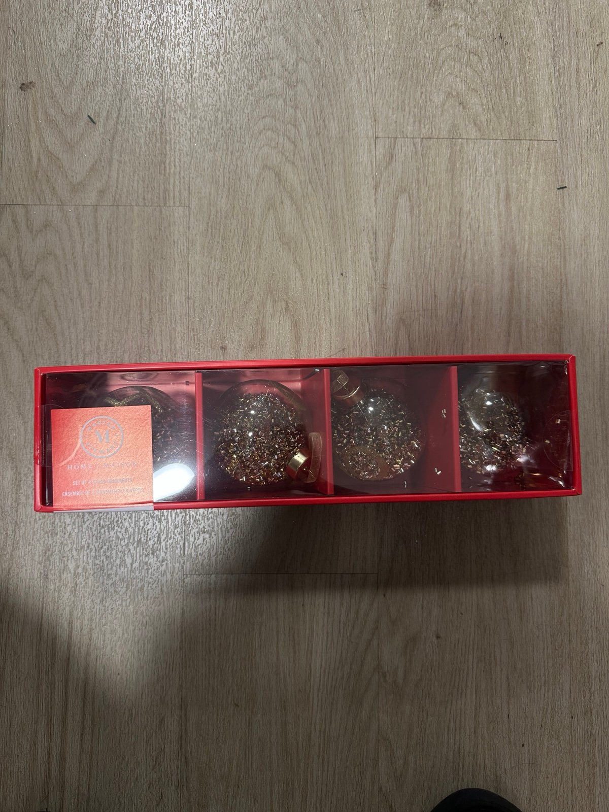 Martha Stewart 4 Piece Glass Ornaments New