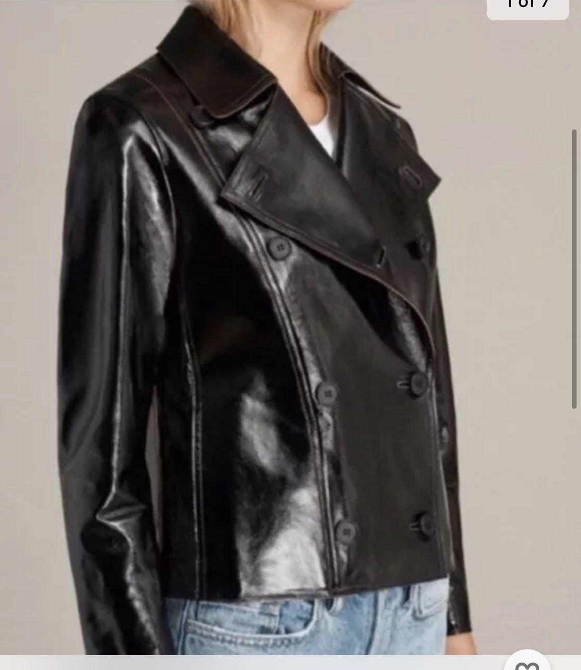 ALL SAINTS DEEBEE PAYTON Blazer size 4 Bust 32” Length 19” Lamb leather brow