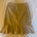Professional Tan Pencil Skirt with Ruffle