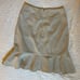 Professional Tan Pencil Skirt with Ruffle