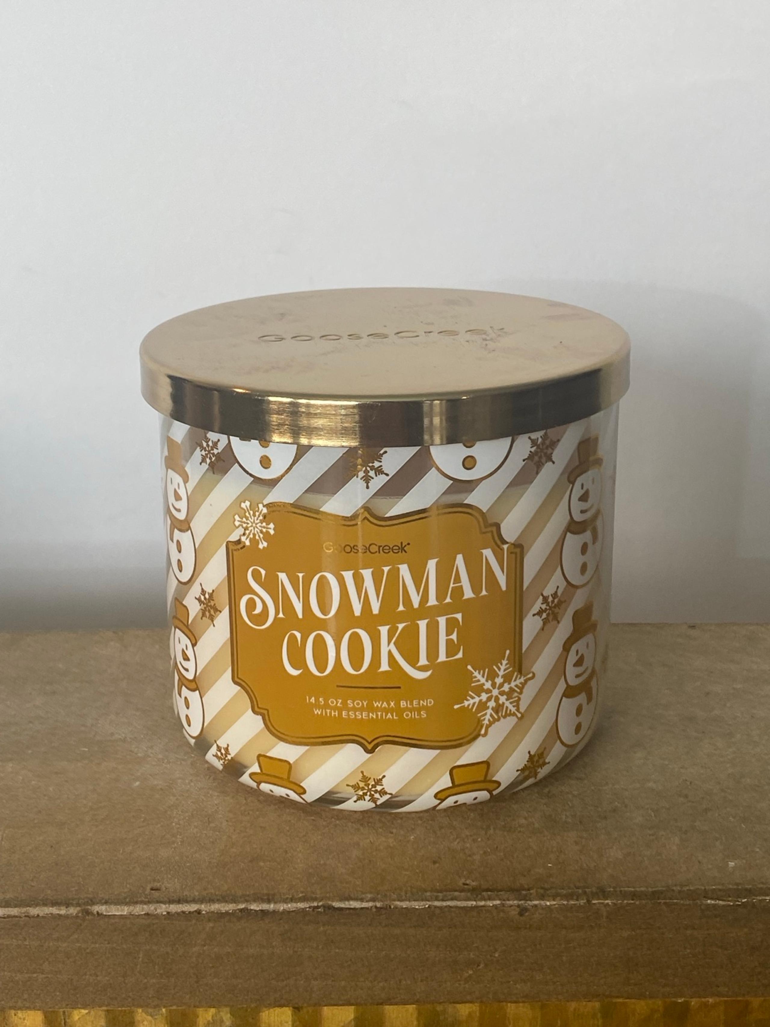 Goose Creek Snowman Cookie (Vanilla, Marshmallow) 3 wick Candle w/Essential Oils
