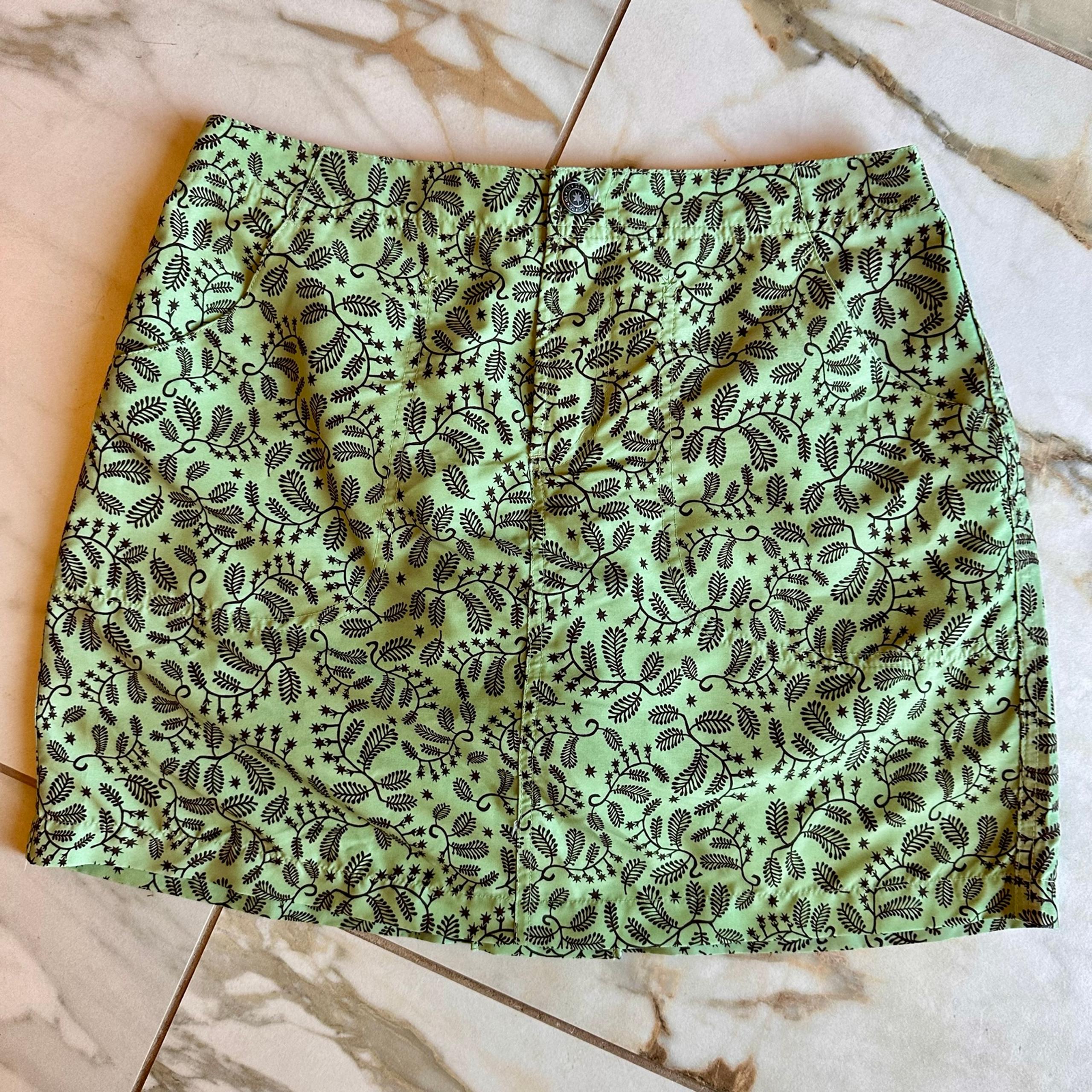 Isis Green Pencil Mini Golf Skirt Casual Resort Wear