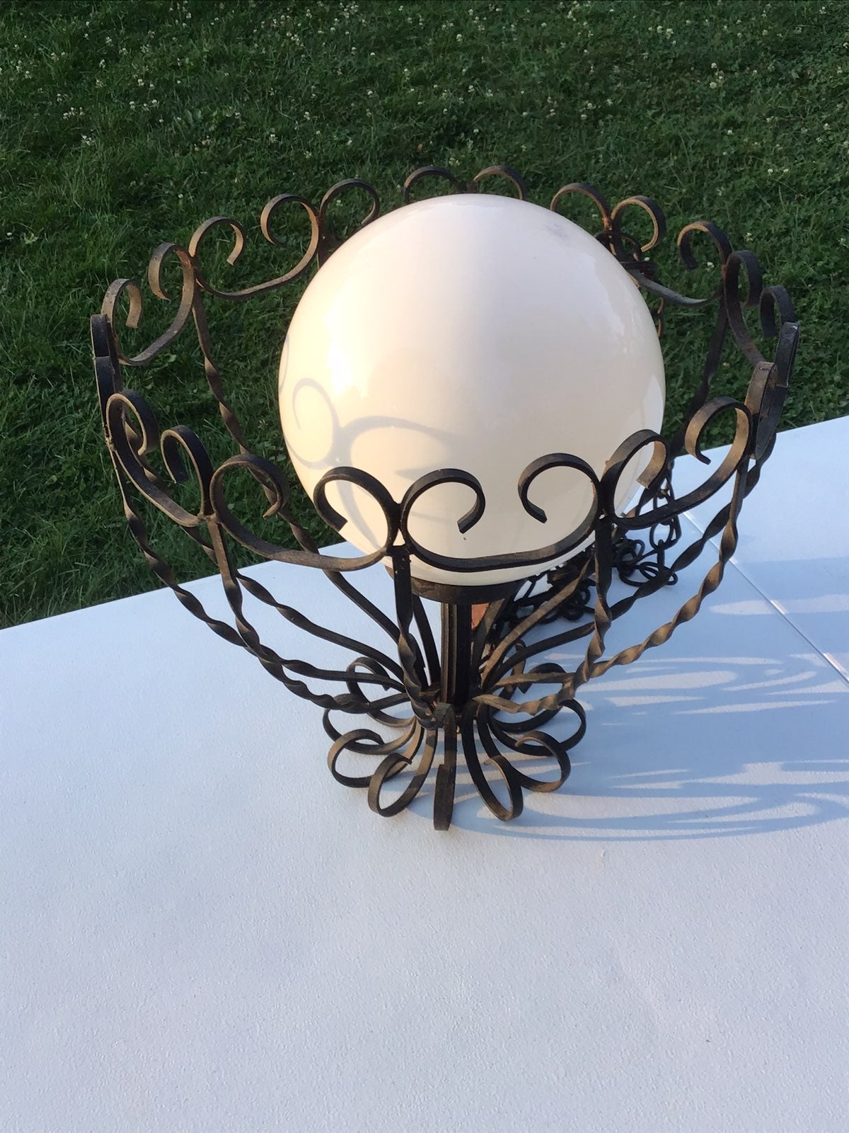 1940s Wrought Iron 17in light