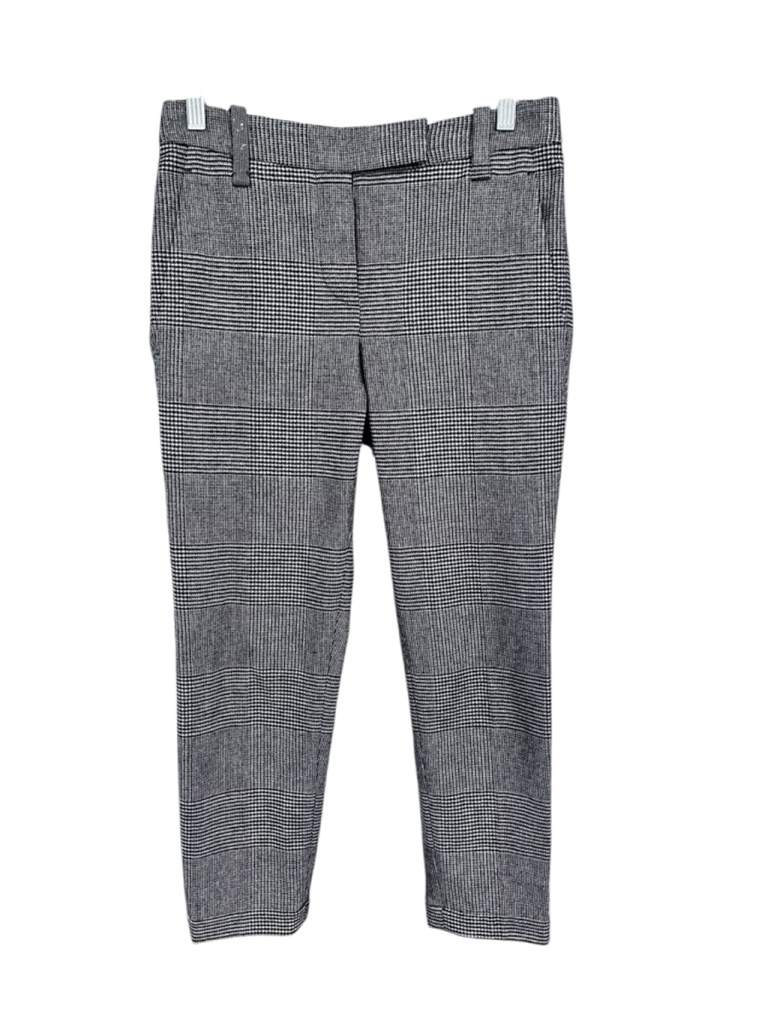 Brunello Cucinelli Houndstooth Virign Wool Cashmere Pants Size 4 Made In Italy