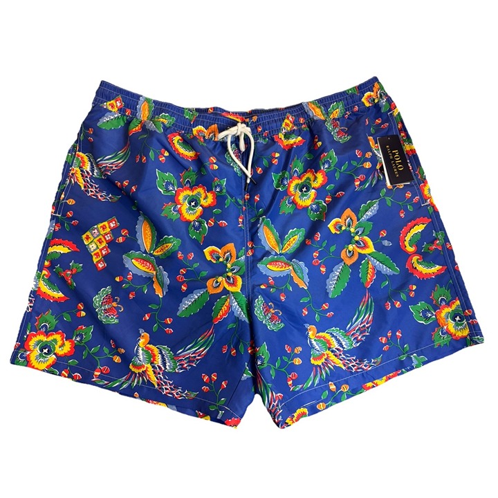 Polo Ralph Lauren Men’s 2XB Swim Trunks Lined Shorts Pockets Drawstring Floral