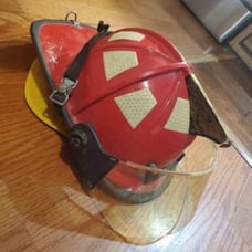 Antique Fire Helmet and Shur Stops