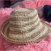 Striped straw hat