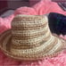 Striped straw hat