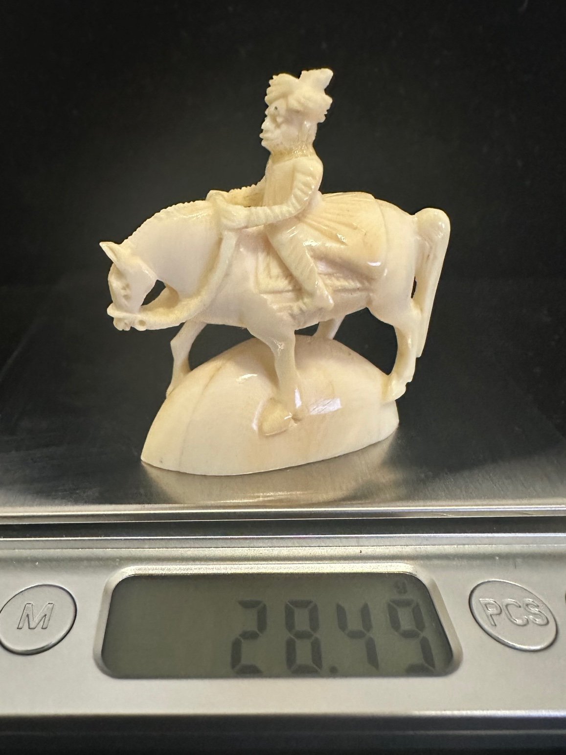 Carved Bovine Bone Statue Figurine