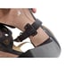 Timberland Boot Co 10 Brown Leather Chunky Peeptoe Mary Jane Cut Out Pin Up Goth