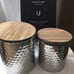 Uncommon James Hammered SILVER Canister Storage Set 2 piece FABFITFUN FALL