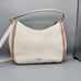 Chic Kate Spade White & Tan Pebbled Leather Shoulder Bag