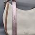 Chic Kate Spade White & Tan Pebbled Leather Shoulder Bag