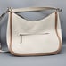 Chic Kate Spade White & Tan Pebbled Leather Shoulder Bag