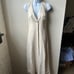 Stradivarius Beige Linen-Look Halter Top - Size XS