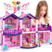 Dollhouse with 2 Princesses, 4 Unicorns, Dog, Furniture and Accessories( New)