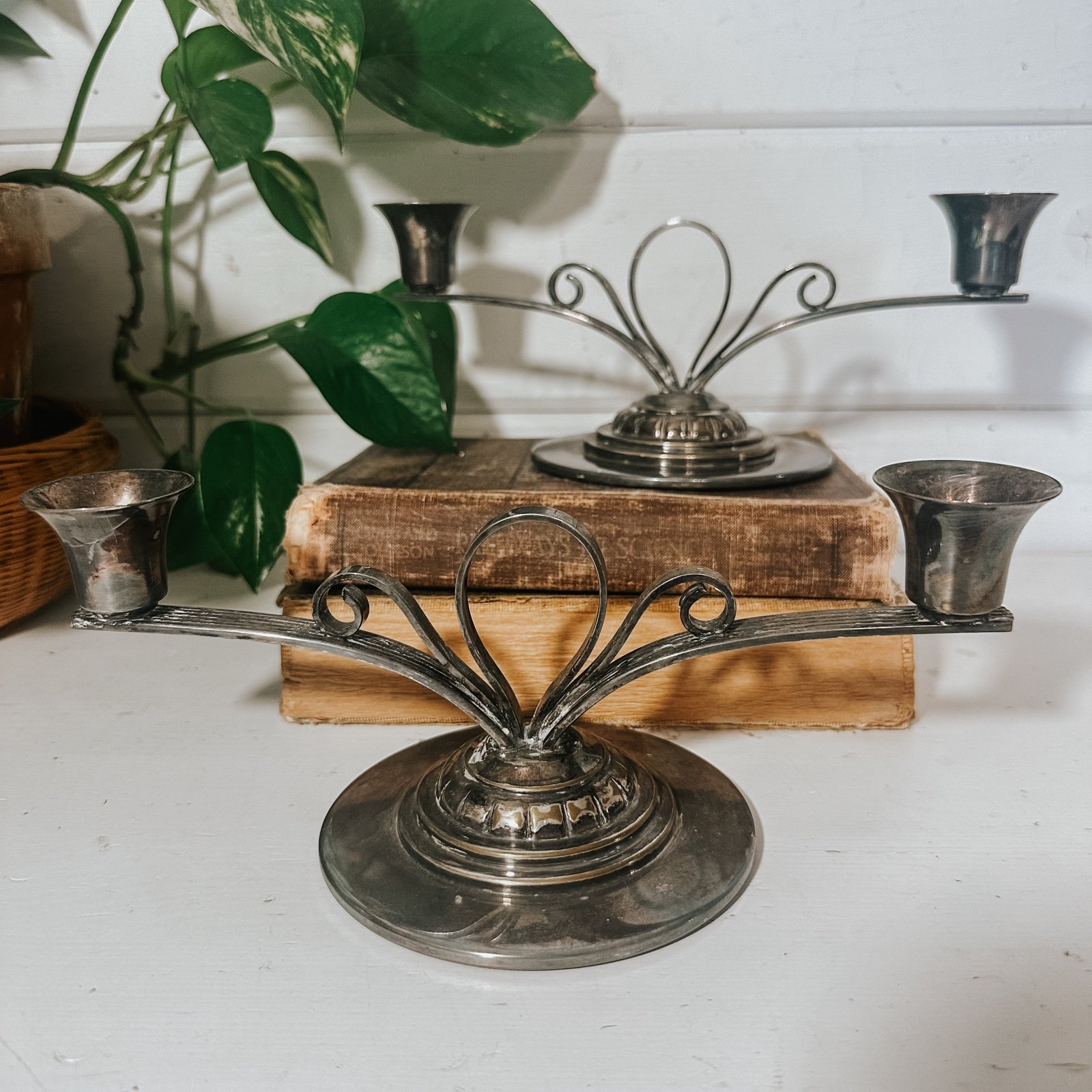 Vintage Candelabra Candlestick Holder | Denmark | Set of 2