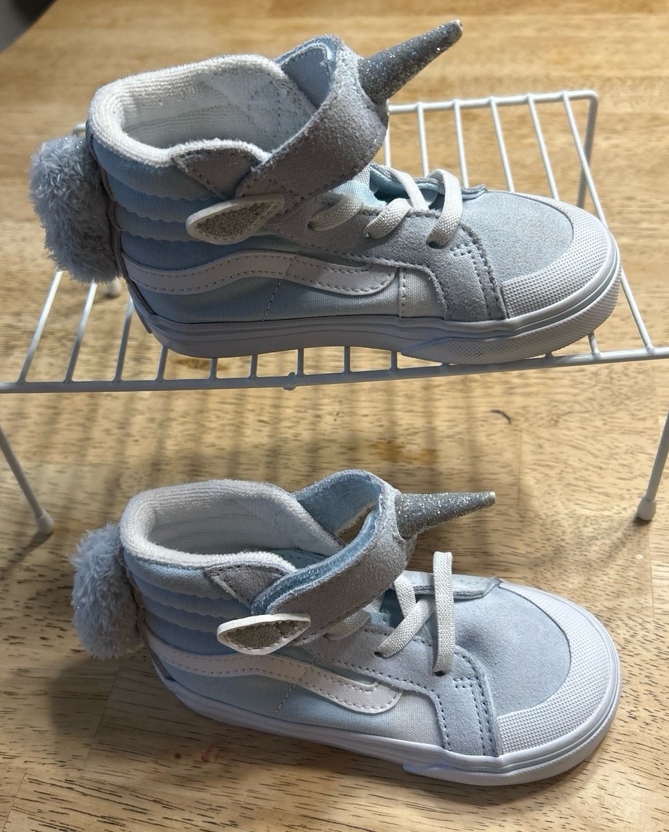 Vans Unicorn Sk8-Hi Reissue 138 V - Blue Icing Girls Shoes Size: US Toddler 8