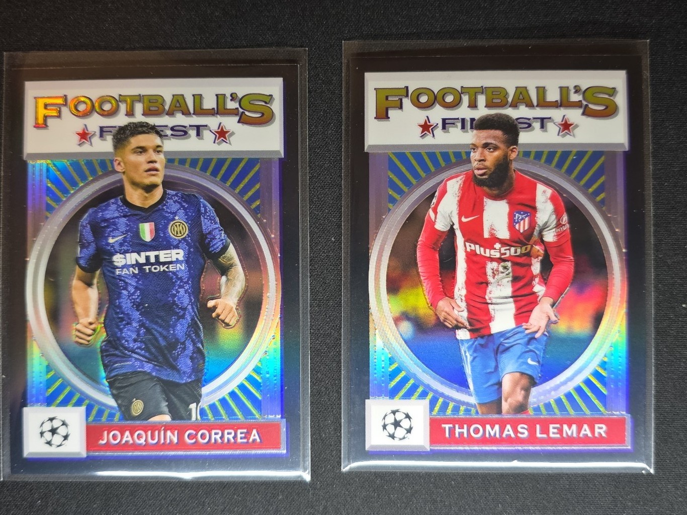 Topps 21/22 Football's Finest 5 number cards and 3 refractor lot