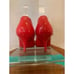 Christian Louboutin Mary Jane Red Patent Leather Pump Peep Toe Heels Size 35