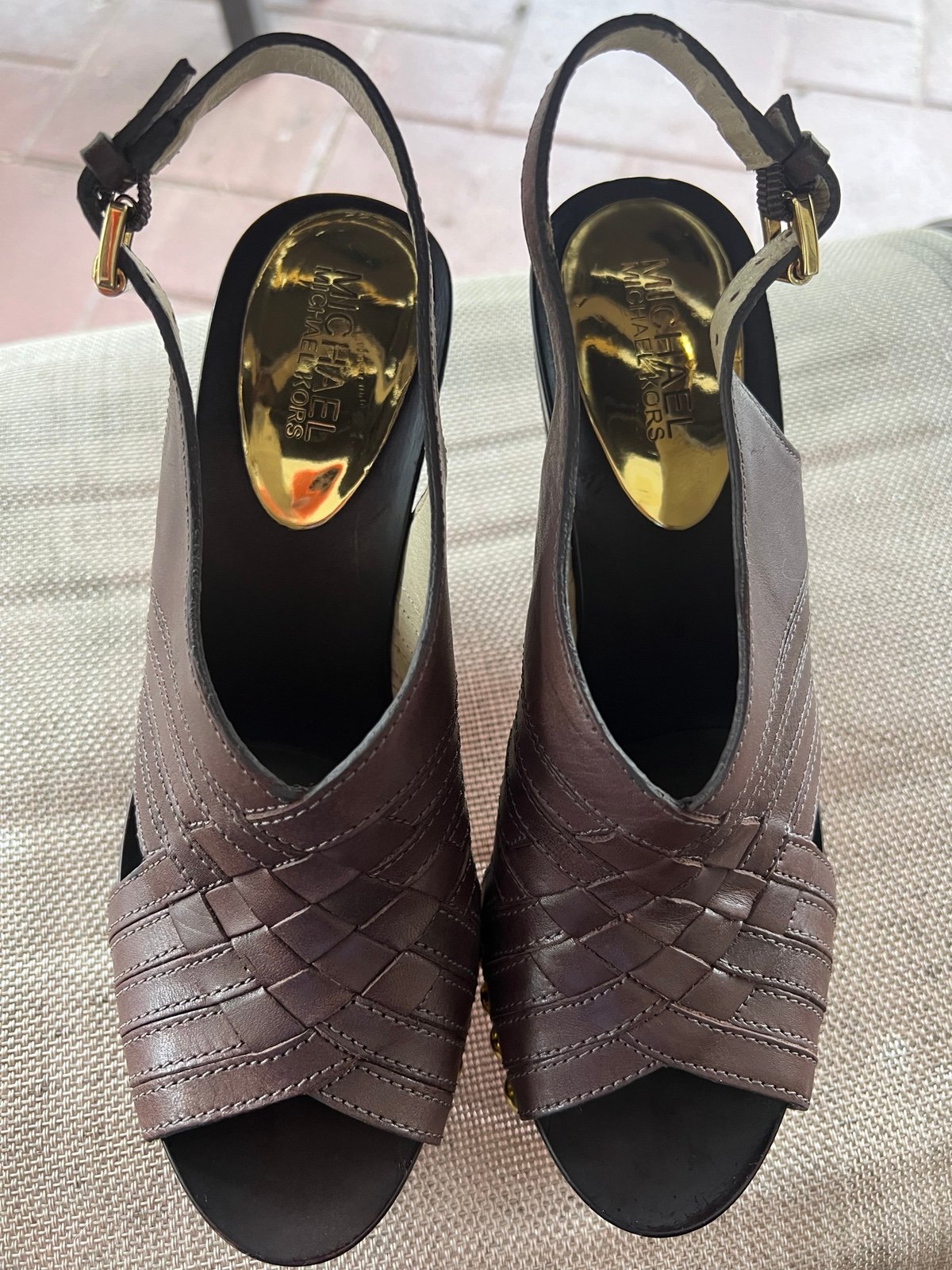Michael Kors Wood Wedge Sz 7M