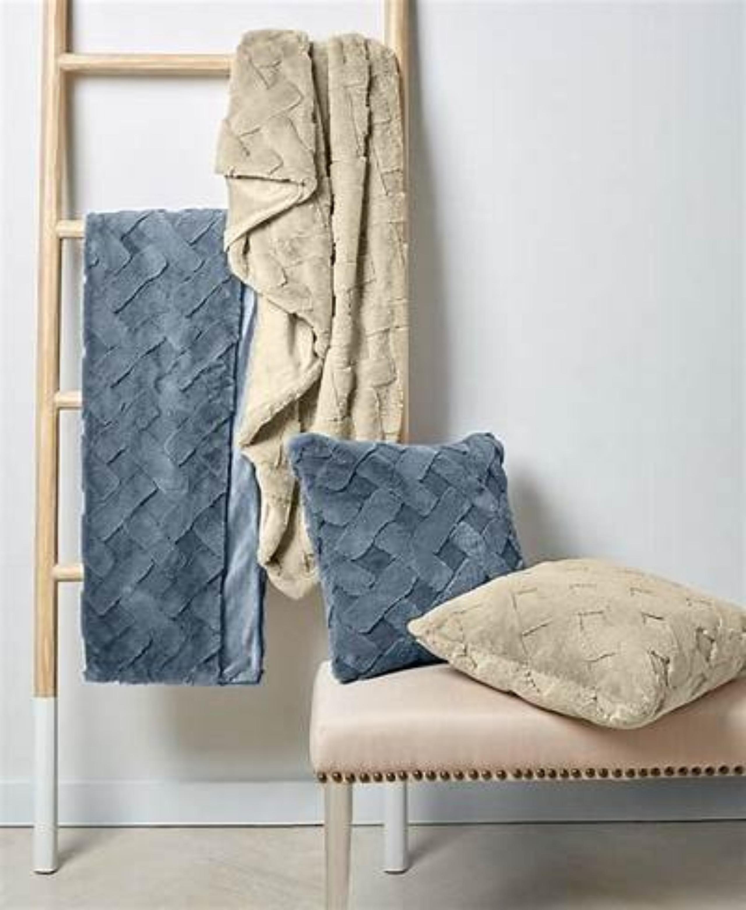 MARTHA STEWART COLLECTION
Lattice Faux Fur Decorative Pillow, 20" x 20", Created