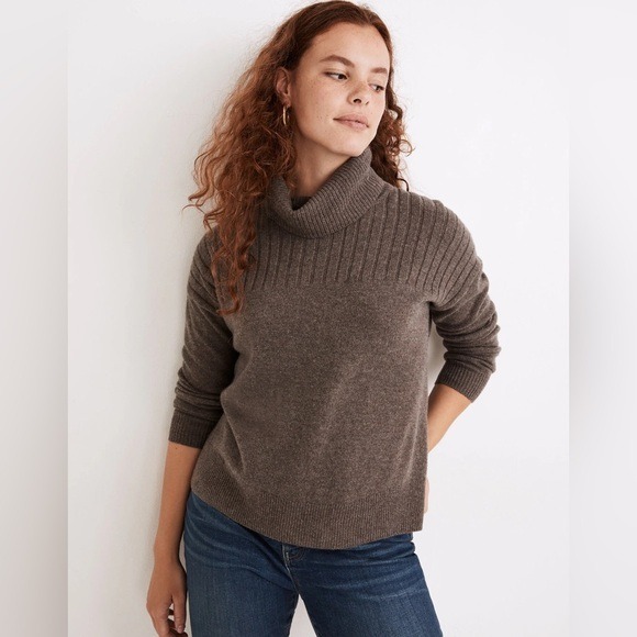 Madewell Wool Hickory Turtleneck Pullover Sweater Women’s size Small 4 6