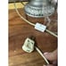 Purple Hurricane Lamp On Metal Oil Lamp Type Base 21”