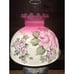 Purple Hurricane Lamp On Metal Oil Lamp Type Base 21”