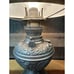 Purple Hurricane Lamp On Metal Oil Lamp Type Base 21”