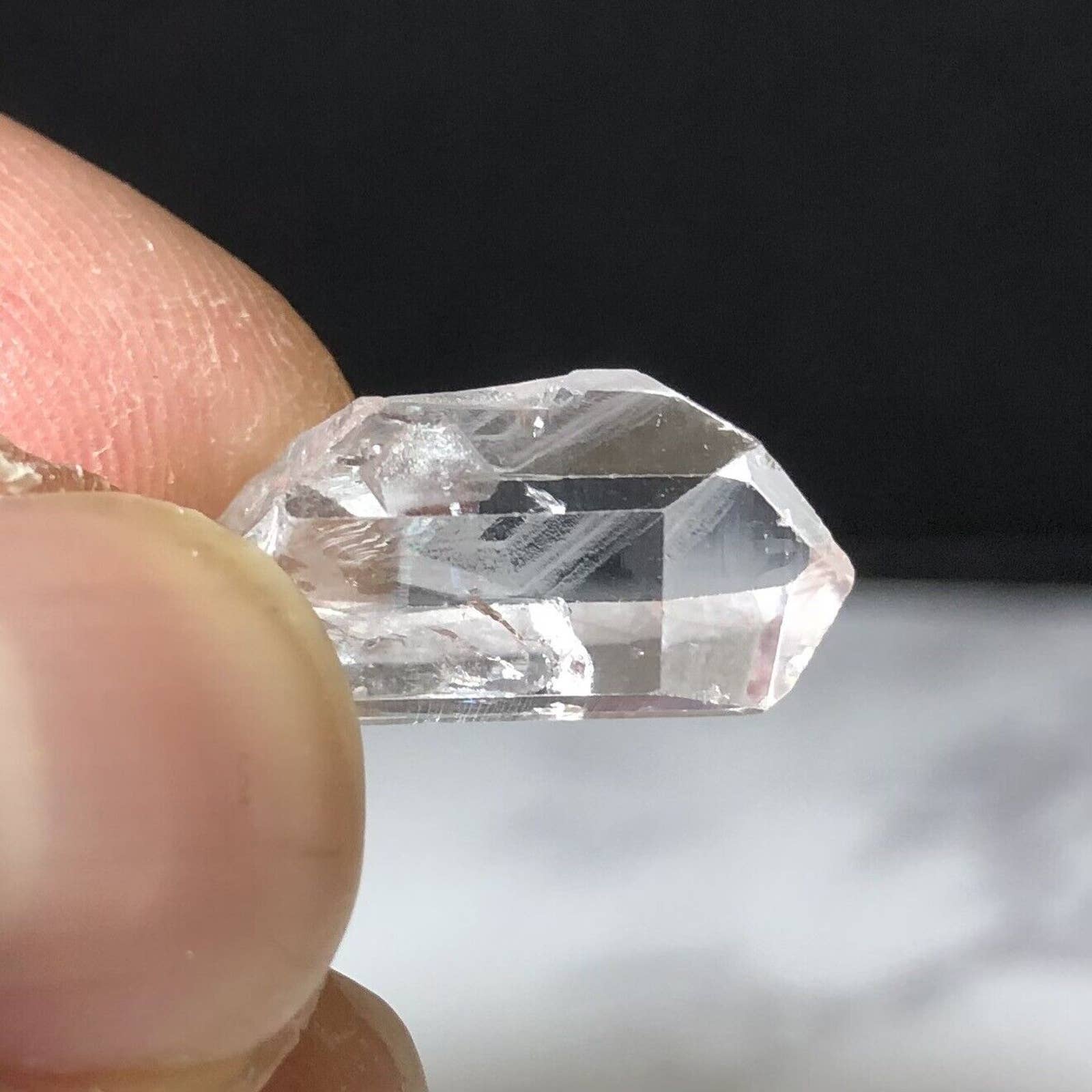 Good Fortune: Raw Big Clear Topaz Crystal Chakra Calming Rough Healing 2.52g .8”