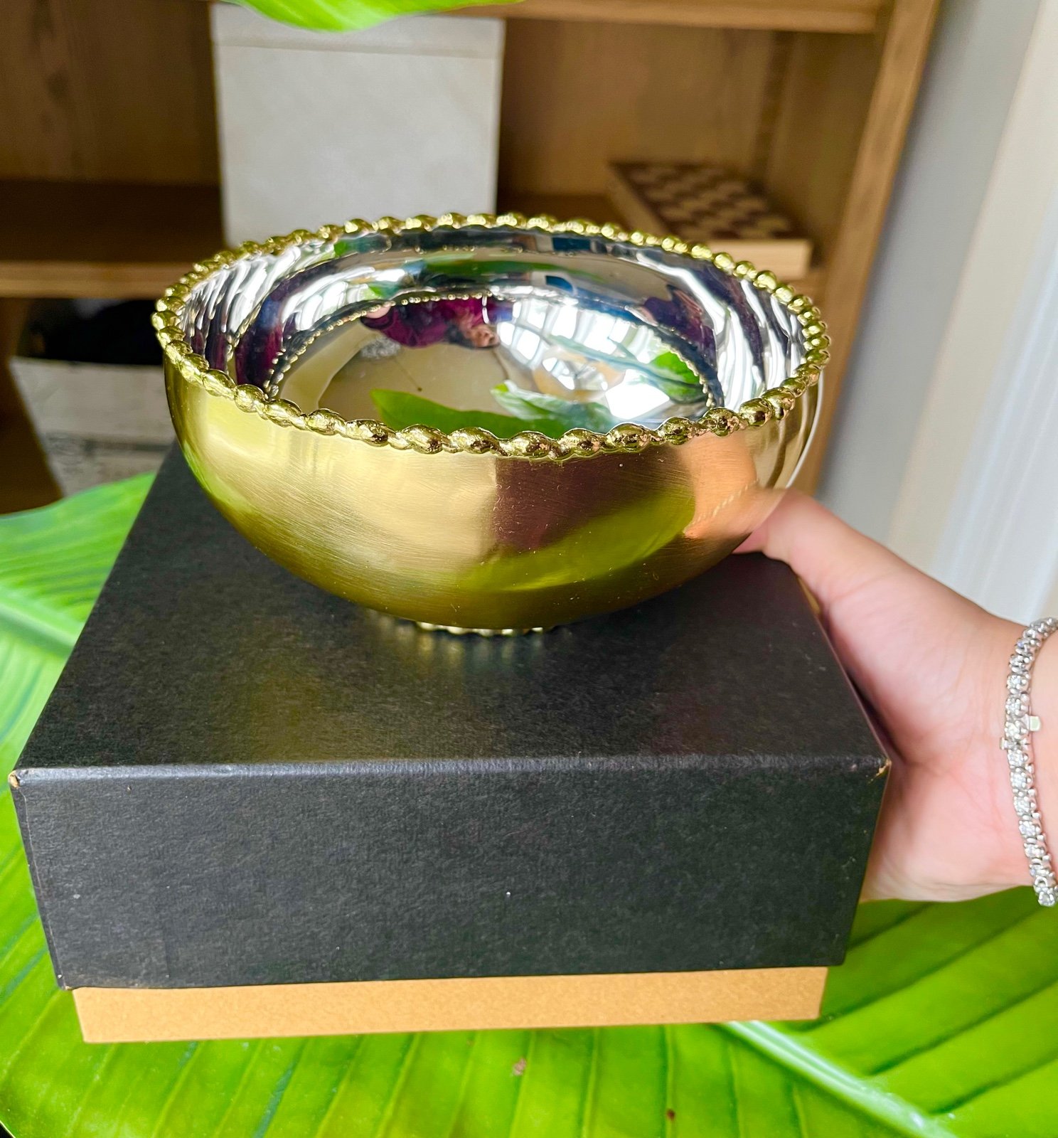 Michael Aram golden molten nut bowl new in box