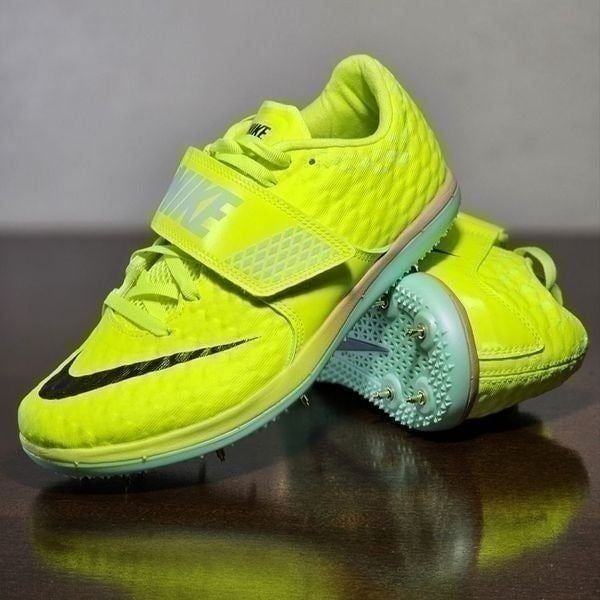 Nike High Jump HJ Elite Track Spikes Shoes Volt Mint Black Women's 6.5 DR992-700