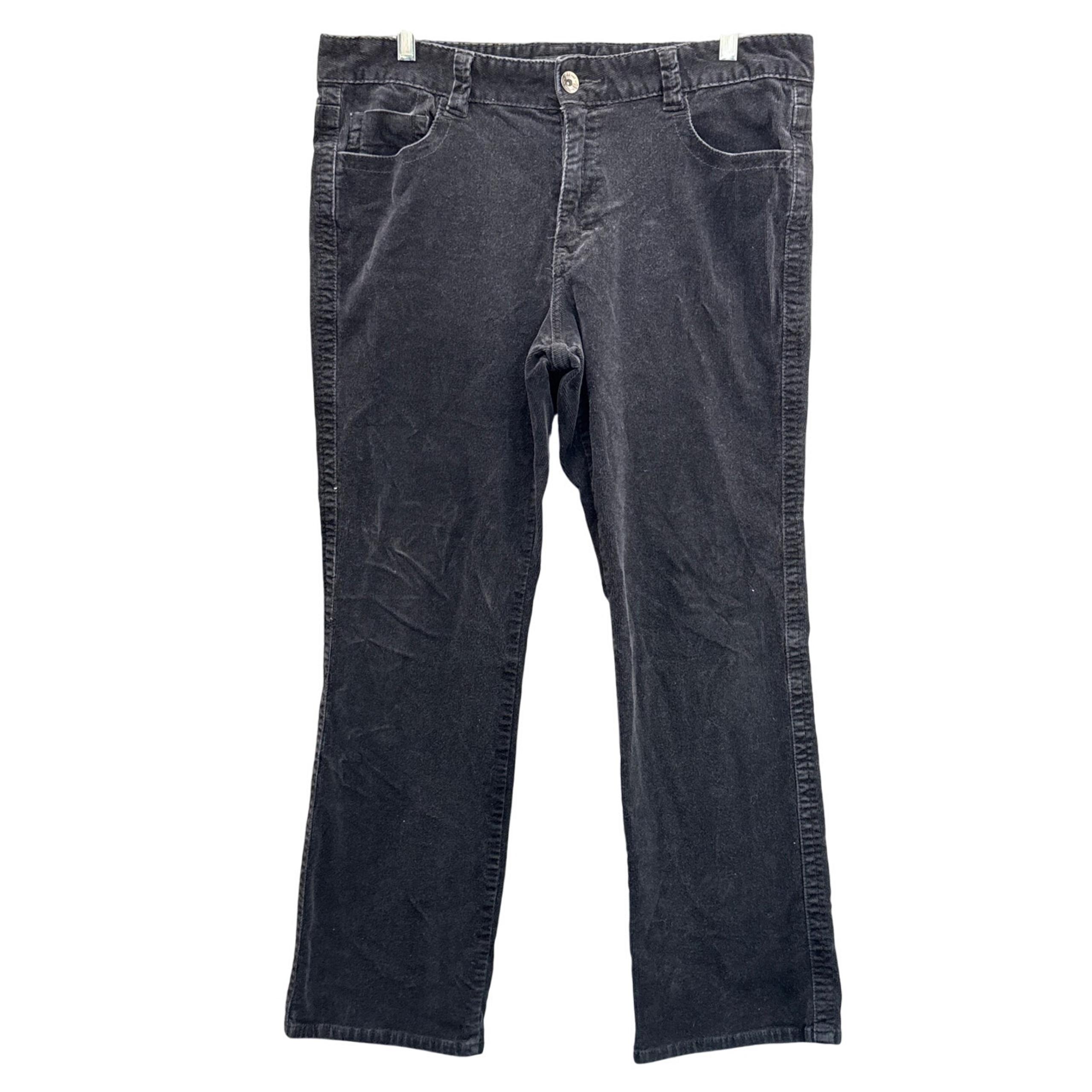 Calvin Klein Jeans Black Corduroy Bootcut Pants Women 16