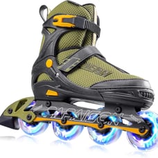 PAPAISON Adjustable Inline Skates for Kids and Adults with Full Light Up Wheels,