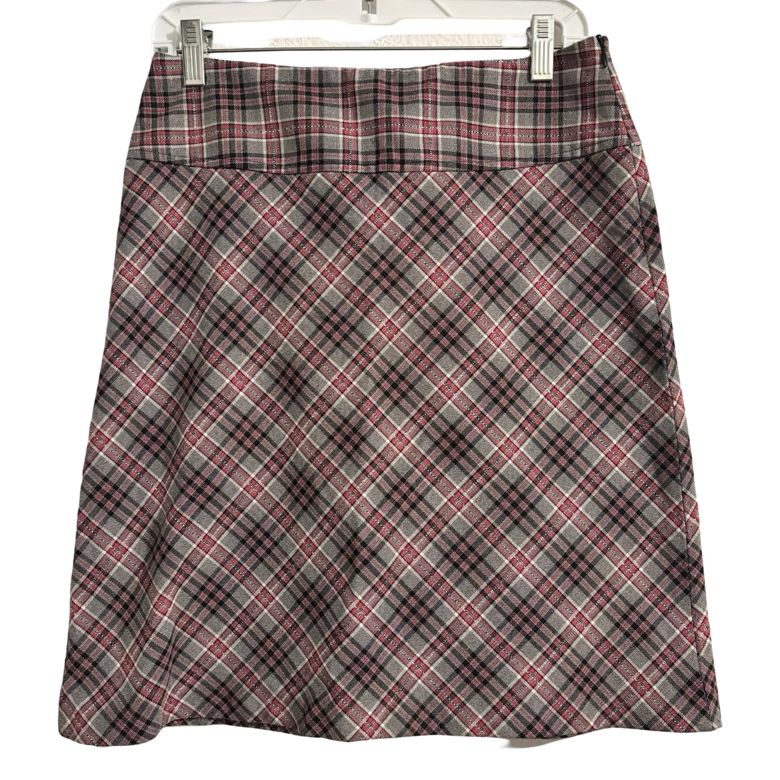 Pink & Black Plaid Mini Skirt Y2K Tangents Size 5/6