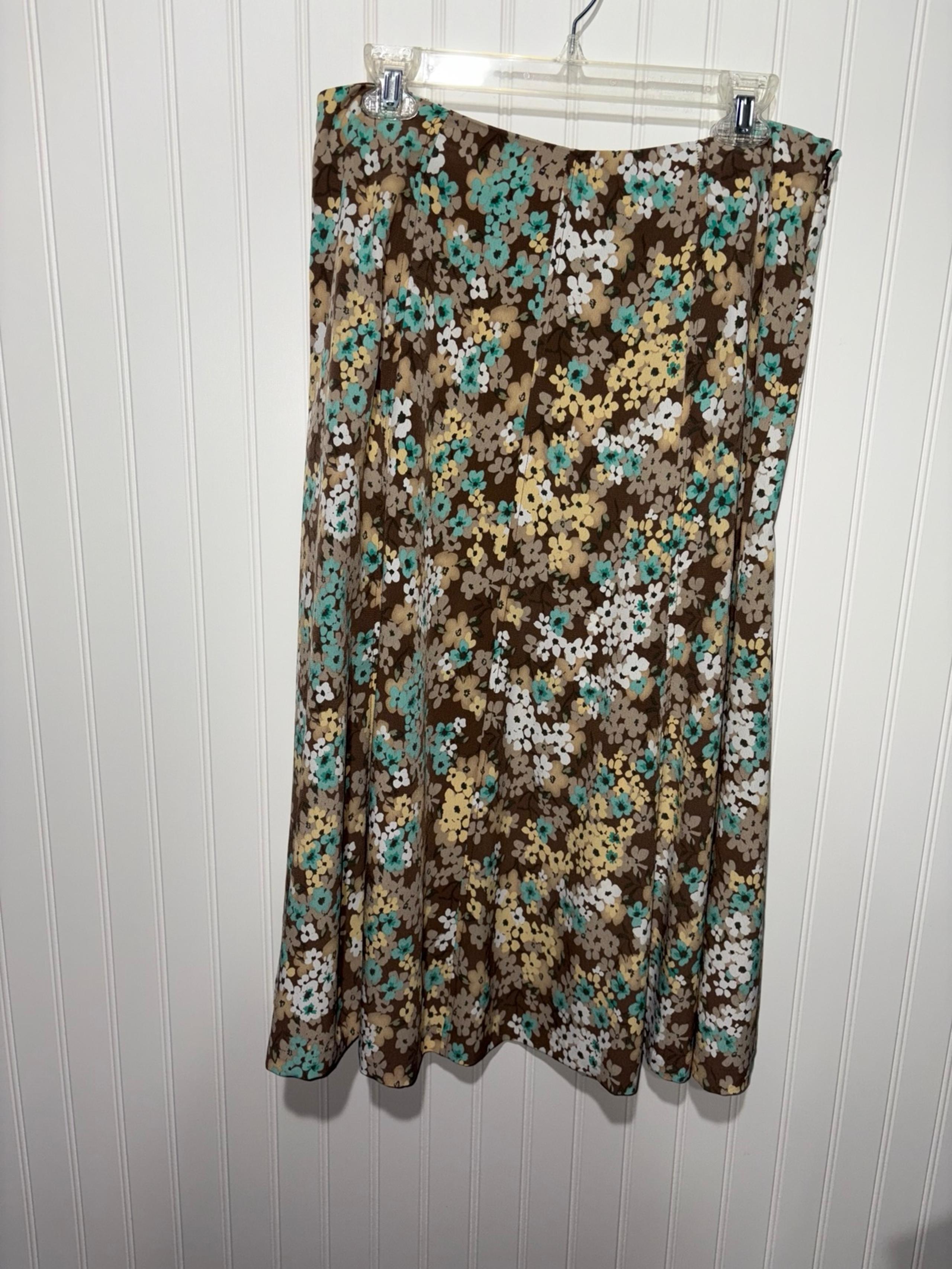 Christopher & Banks Floral A-Line Skirt| Size 10