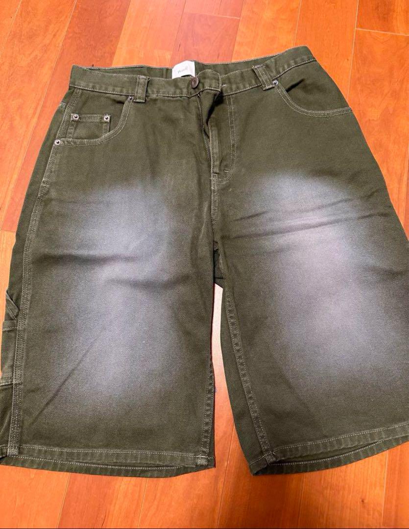 非売品】 blessü denim half pants green - メルカリ
